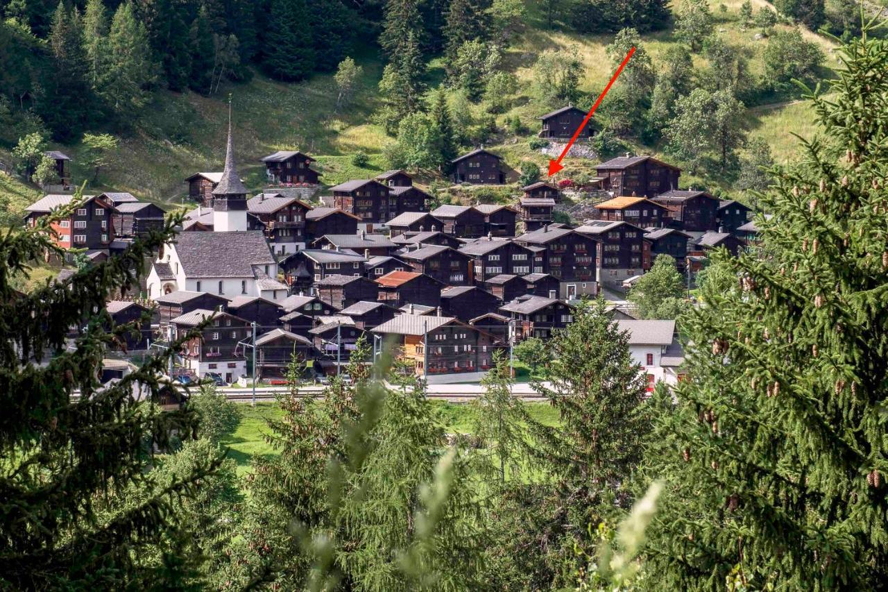 Denkmalgeschuetzter Spycher Total Renoviert Goms Exterior foto